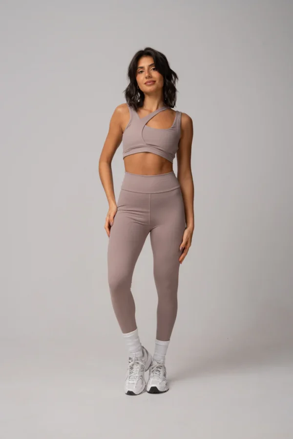Conjunto Legging e Top Assimétrico Nude Rosé